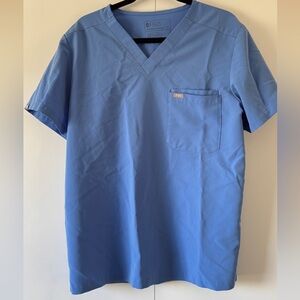 Figs Men's Technical Collection V-Neck in Light Blue